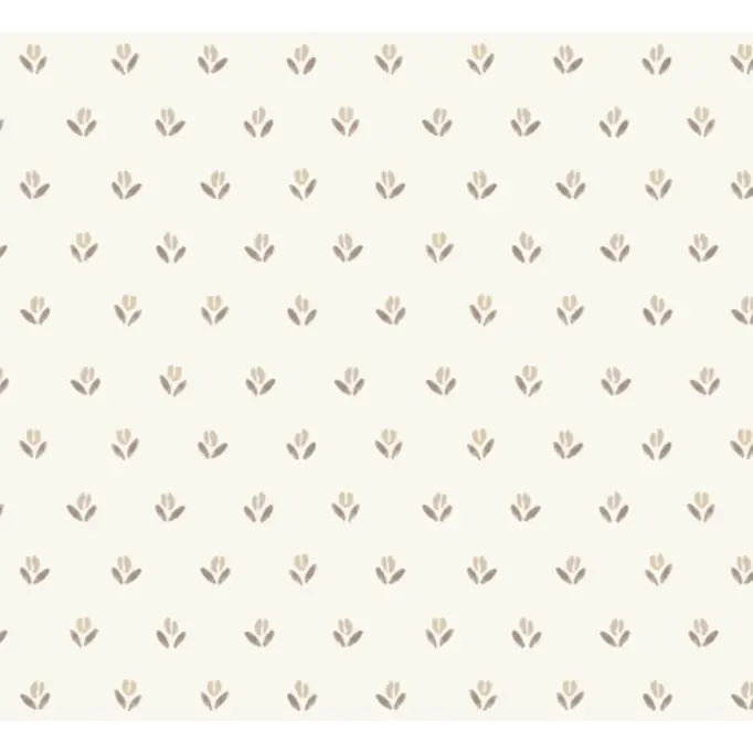 Baylor Wallpaper - Flower Dots for Baby - by Hufton Studio - Sample 1 foot by 1 foot / Neutral - Loomwell Home Goods