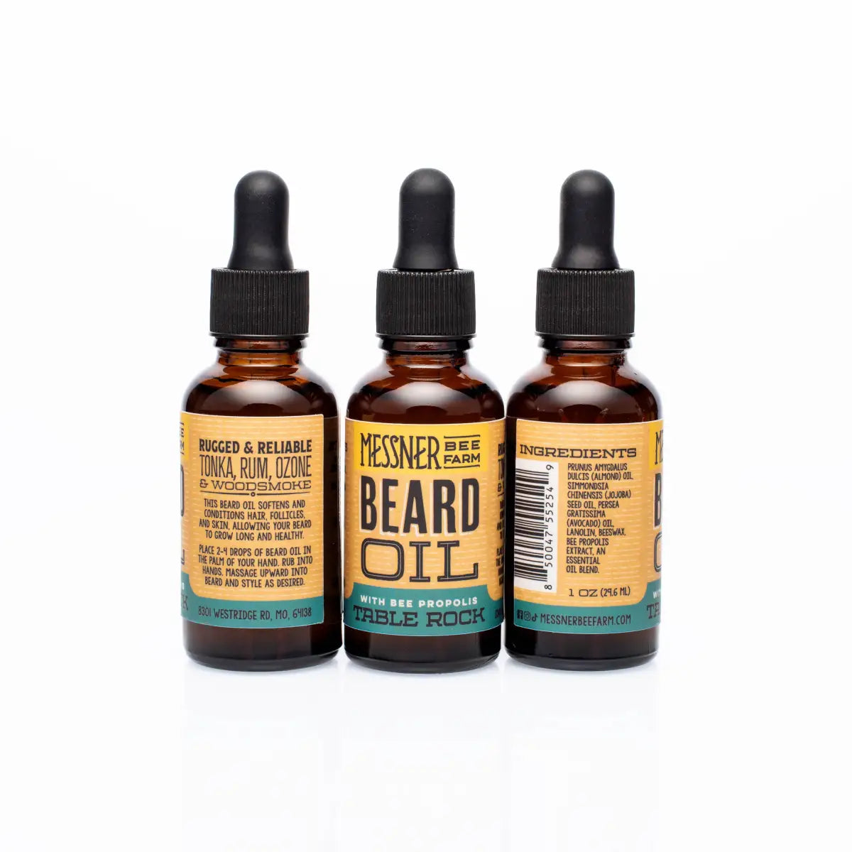 Beard Oil - Table Rock - with Beeswax Propolis and Lan - Messner Bee Farm