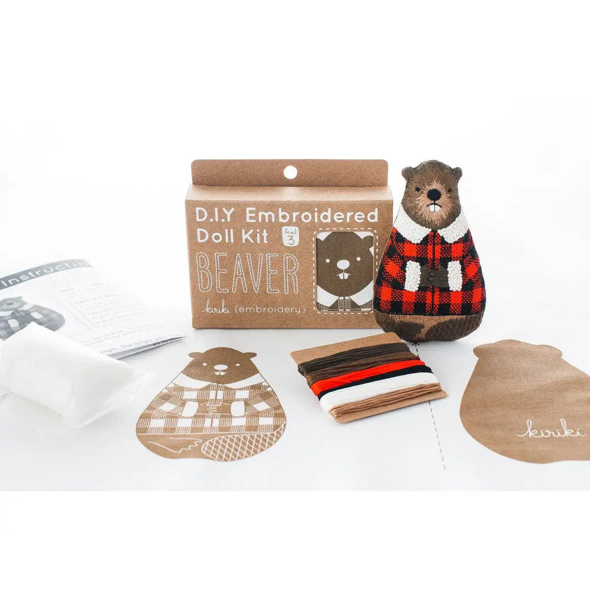 Beaver - Embroidery Kit - Kiriki Press