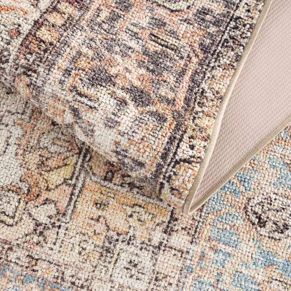Beck Peach Washable Area Rug - Boutique Rugs