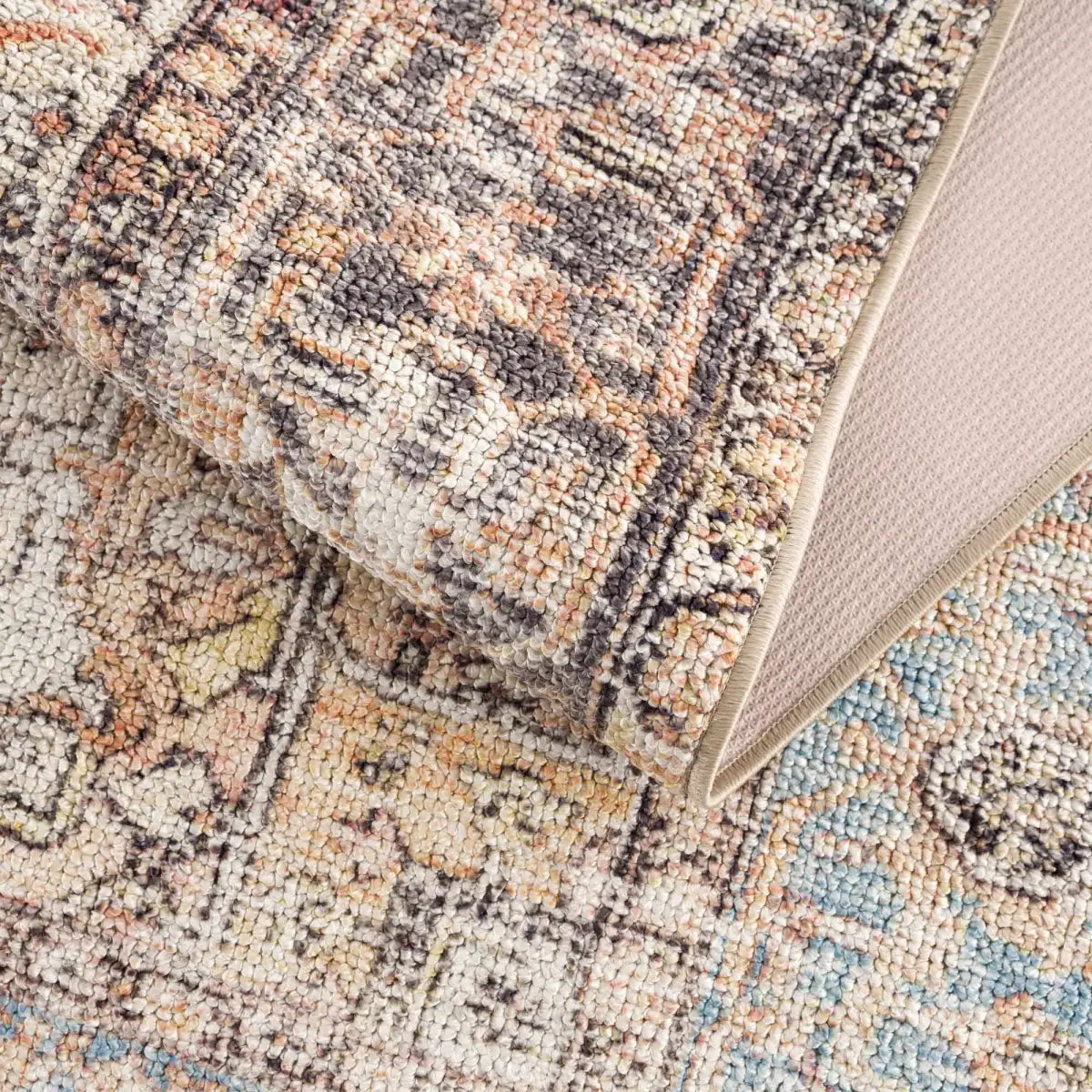 Beck Peach Washable Area Rug - Boutique Rugs