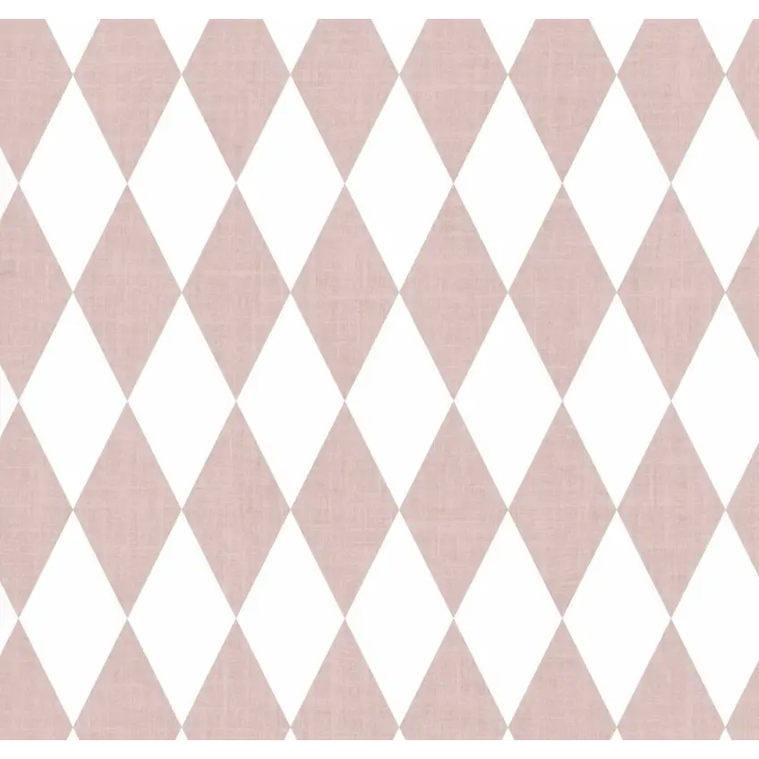 Becker Wallpaper - Diamond Harlequin - by Brittany Polatis Design - 2 feet by 9 feet / Rose / Large - Loomwell Home