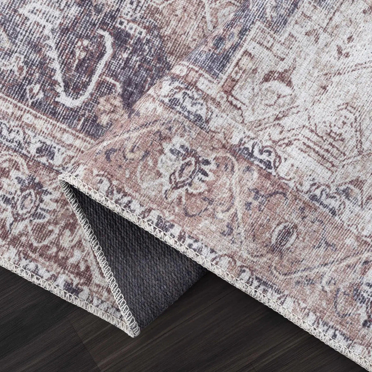 Beige Rosman Washable Area Rug - Boutique Rugs