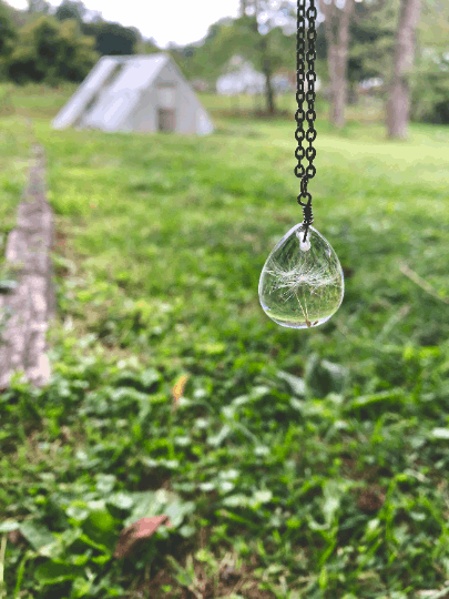Dandelion Seed Necklace