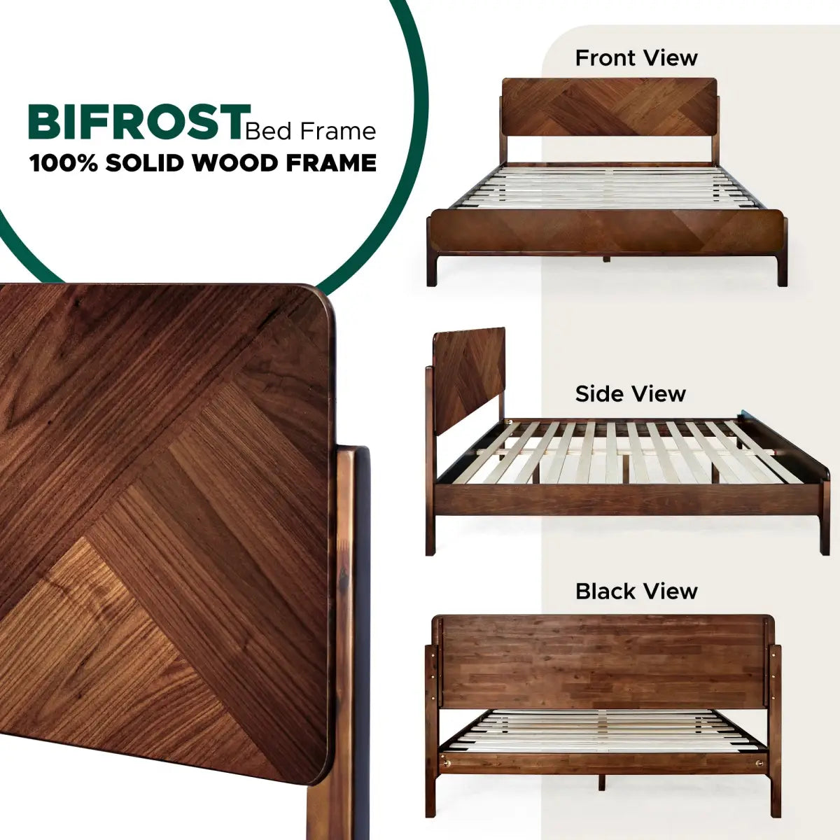 Bifrost Solid Wood Bed Frame - Megsu