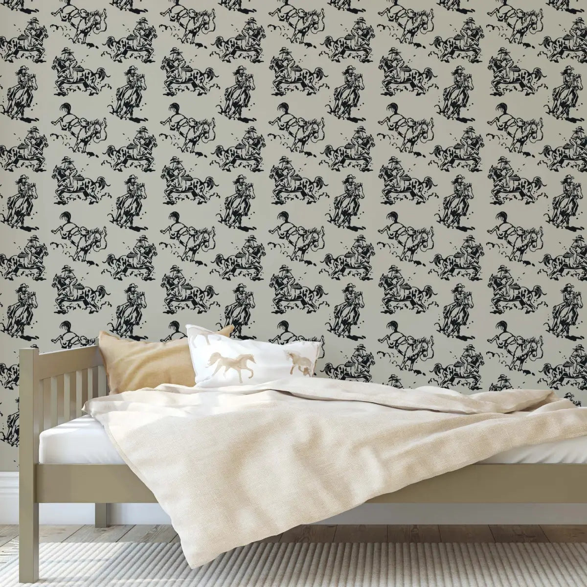 Billie Wallpaper - Western Cowboys - Loomwell Home Goods