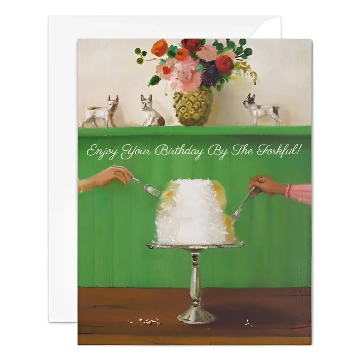 Birthday Card - Enjoy Your Birthday by the Forkful - Janet Hill - JANET HILL STUDIO