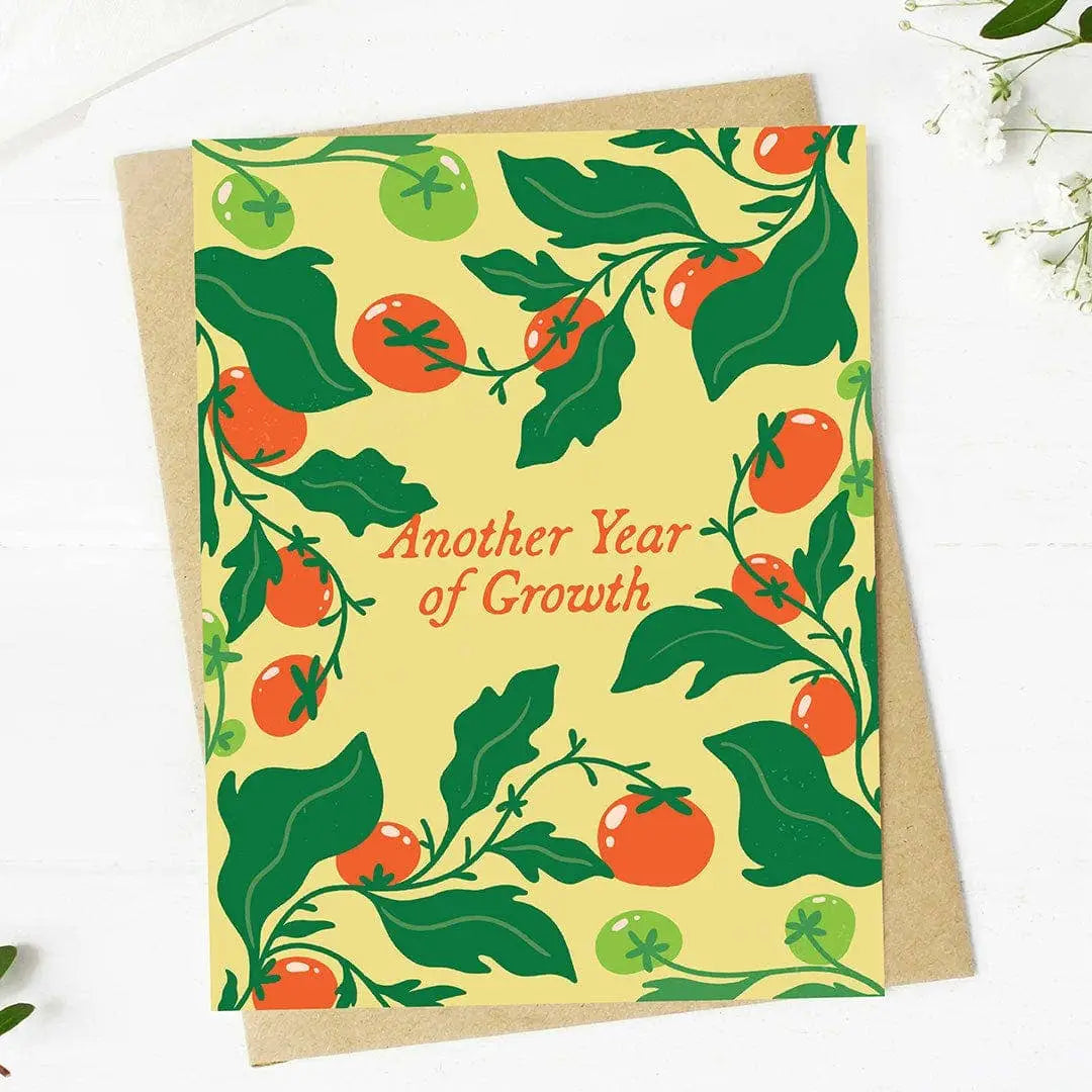 Birthday Card - Tomato Garden - ’Another Year of Growth’ - Big Moods