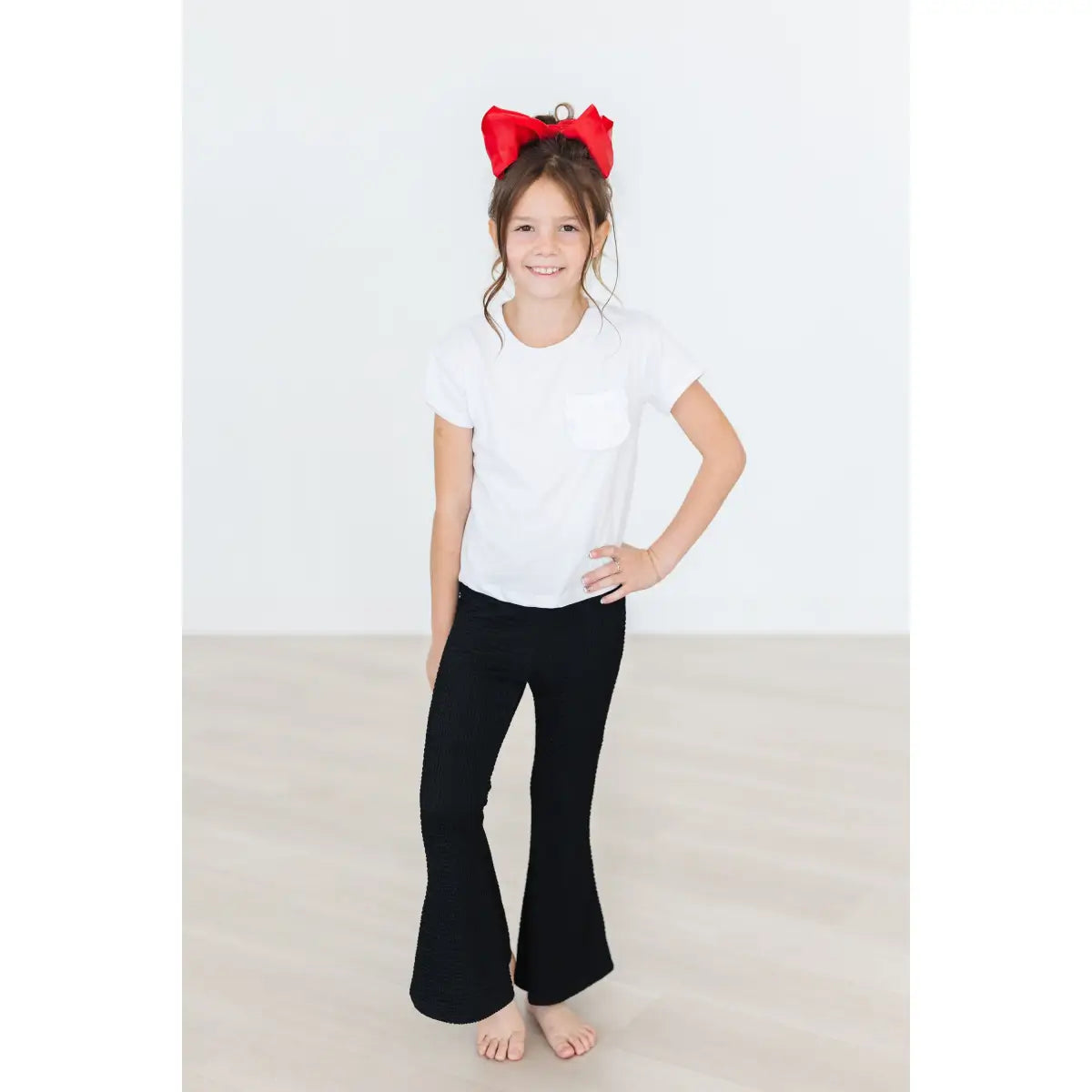 Bell Bottom Pants - Black Scrunchy - Mila & Rose ®