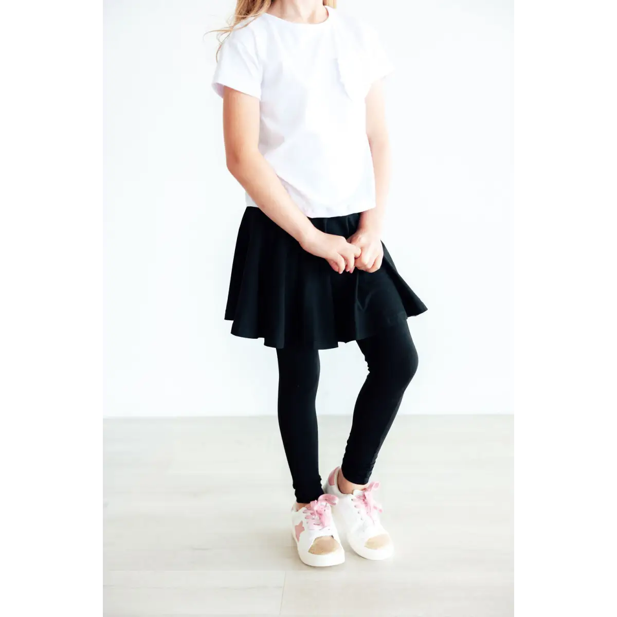 Black Twirl Skegging - Leggings with Skirt - Mila & Rose ®