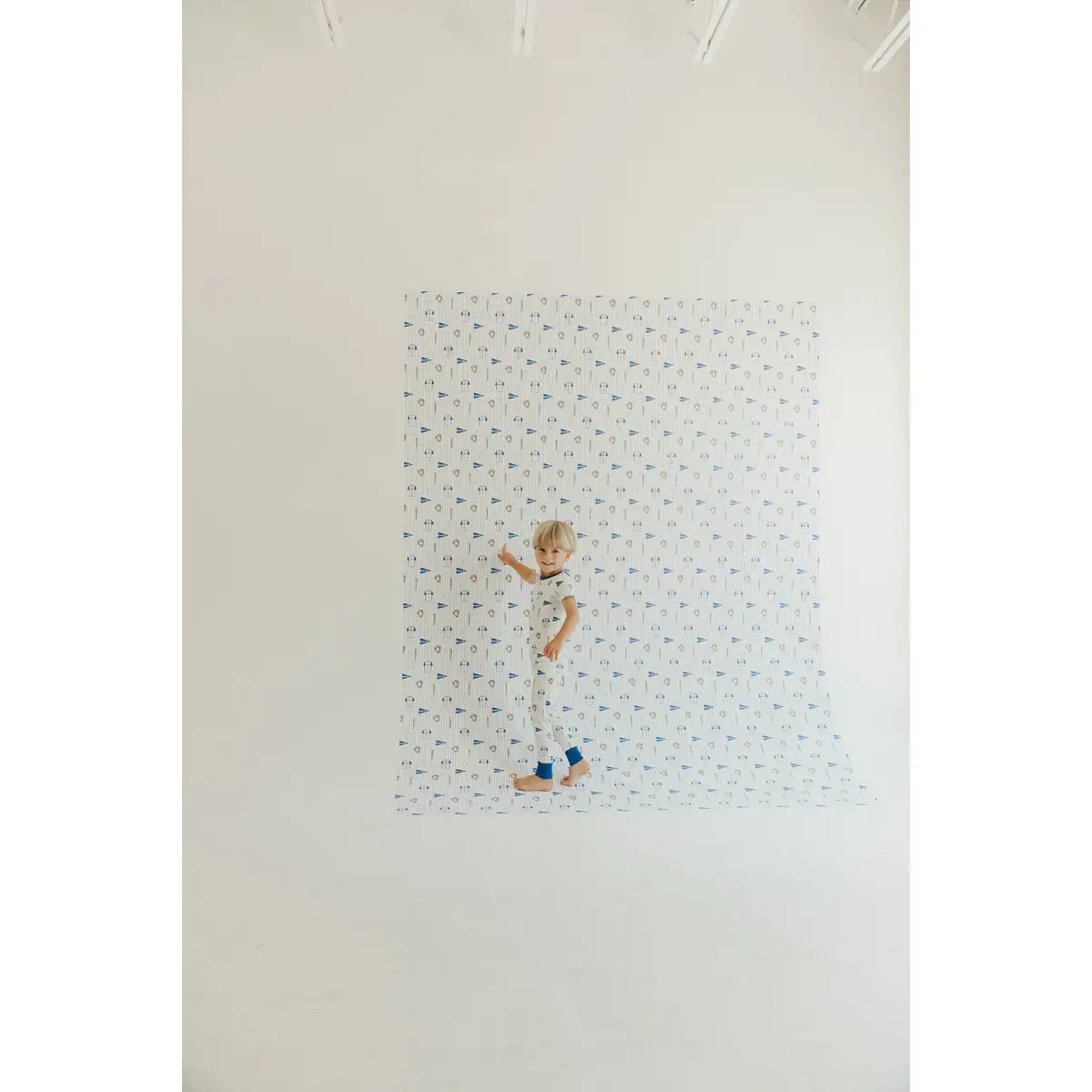 Blue Baseball Wallpaper - Sports for Kids - by In My Jammers - Loomwell Home Goods