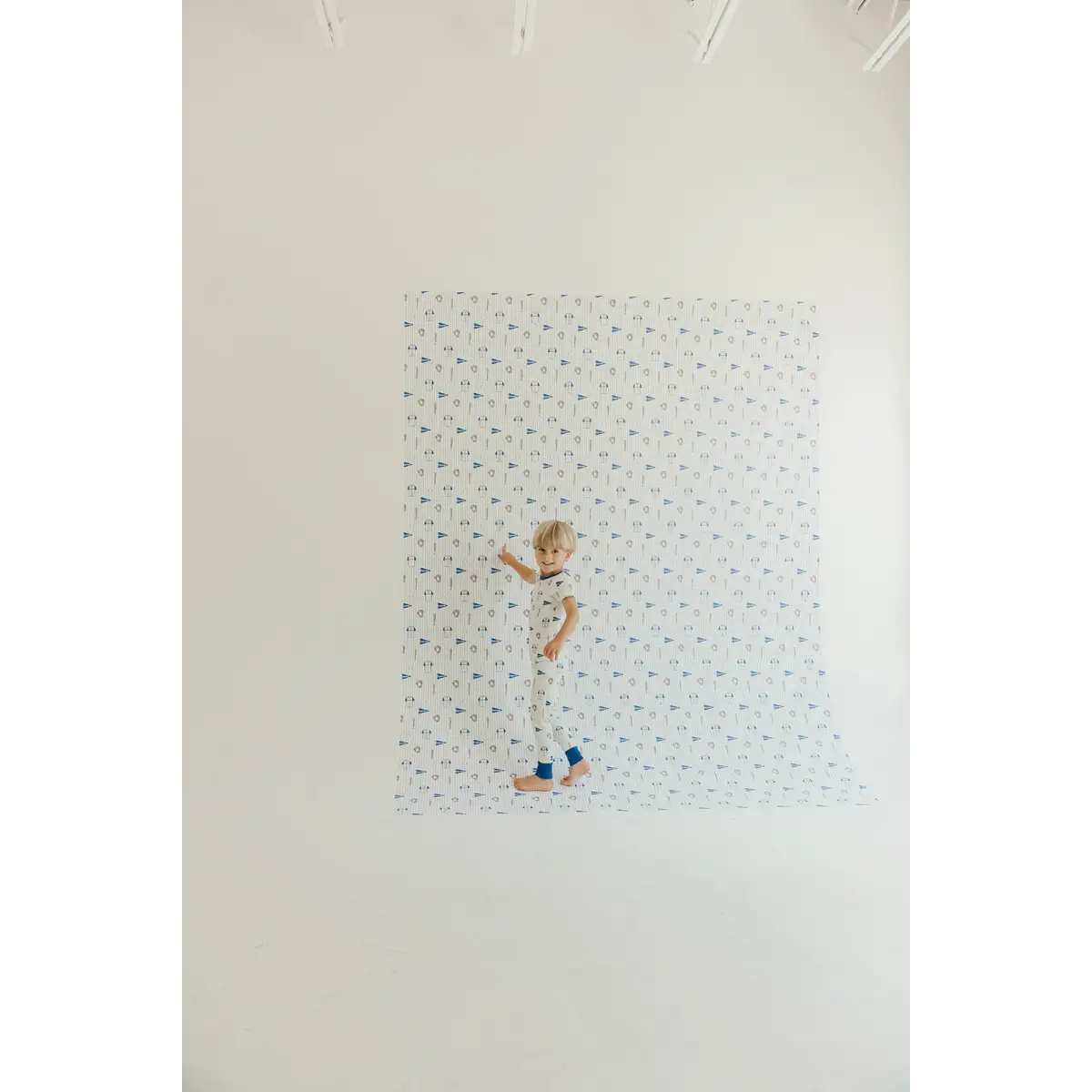 Blue Baseball Wallpaper - Sports for Kids - by In My Jammers - Loomwell Home Goods