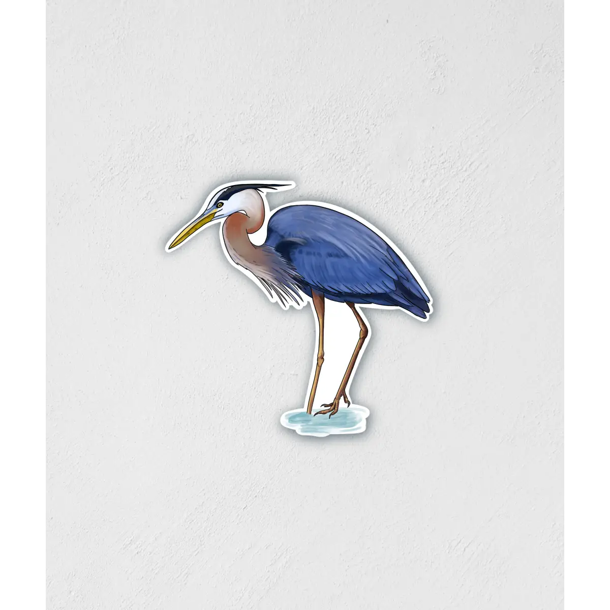 Blue Heron Vinyl Sticker - Little Rocks Design