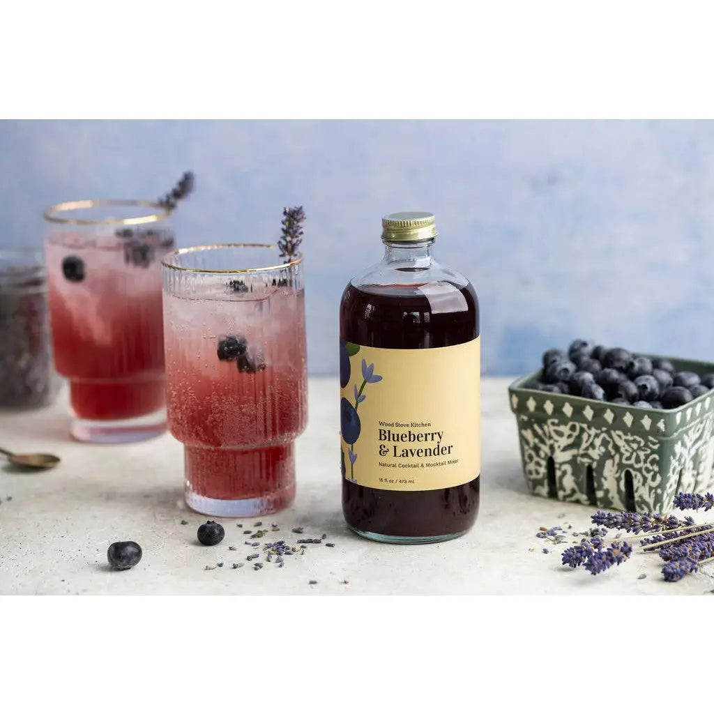 Blueberry Lavender Cocktail Mocktail Mixer - Wood Stove Kitchen