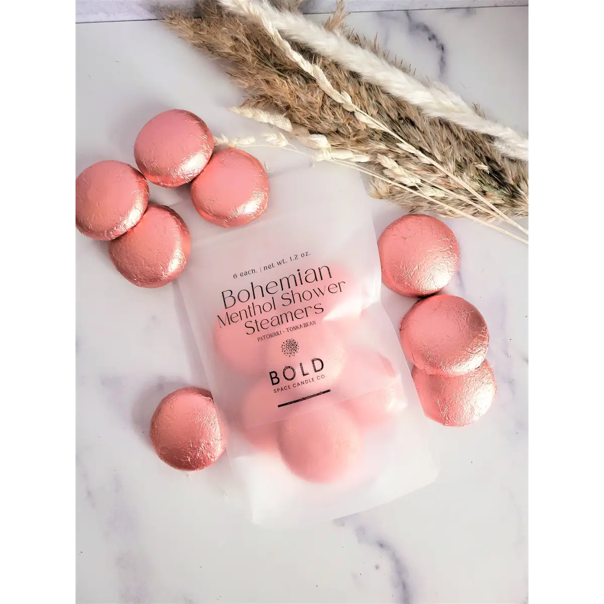 Shower Steamers - Bohemian - Patchouli + Vanilla Menthol - 6 pack - Bold Space Candle Co.