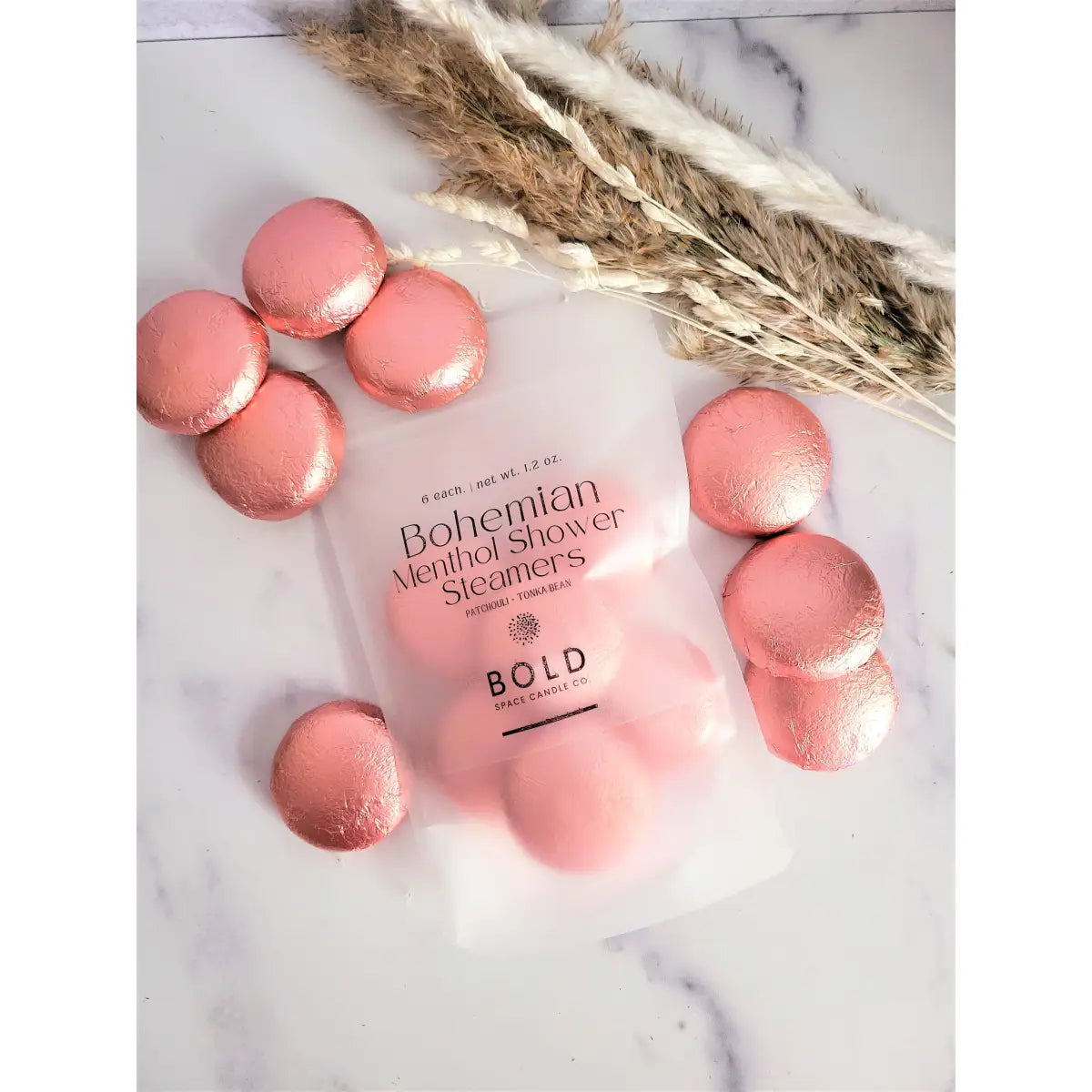 Shower Steamers - Bohemian - Patchouli + Vanilla Menthol - 6 pack - Bold Space Candle Co.
