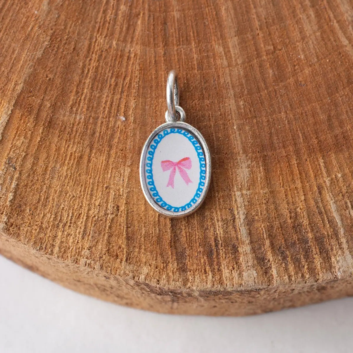 Bow Bliss Pendant Charm - Pendant Only / Antique Silver - Bel Kai