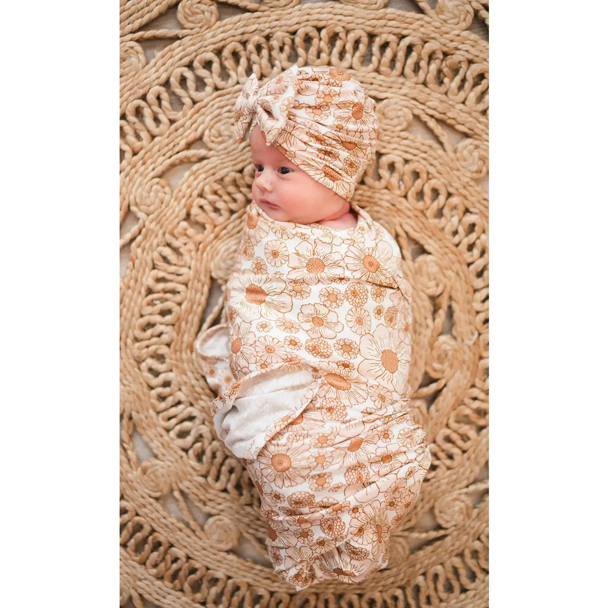 Bow Turban Hat - Flower Garden - Harp Angel Boutique