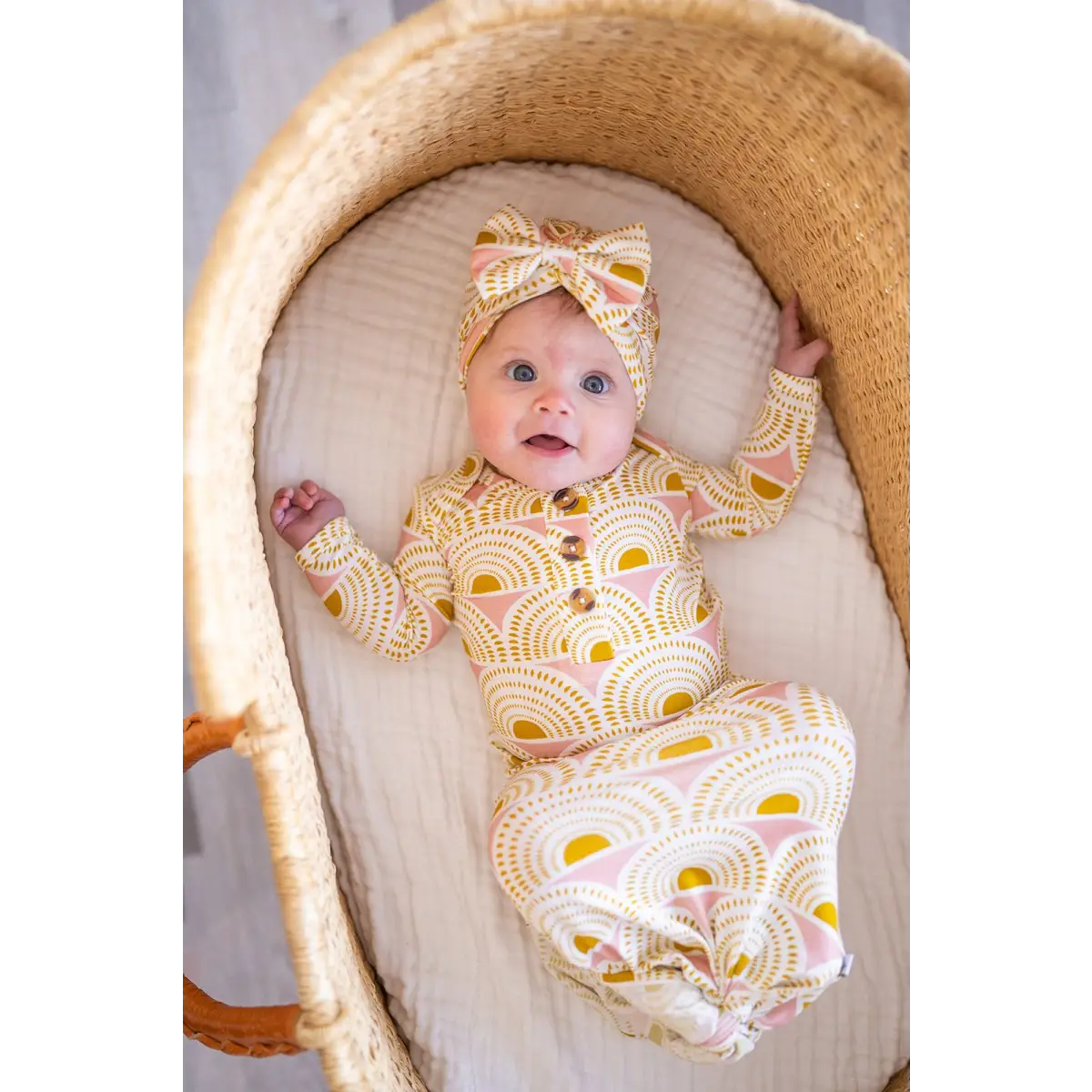 Bow Turban Hat - Vintage Sunshine - Harp Angel Boutique