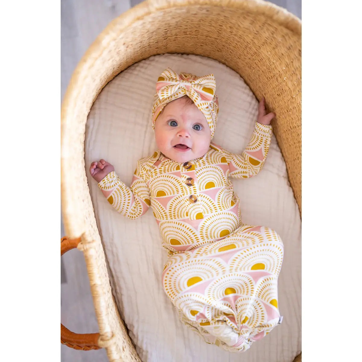 Bow Turban Hat - Vintage Sunshine - Harp Angel Boutique
