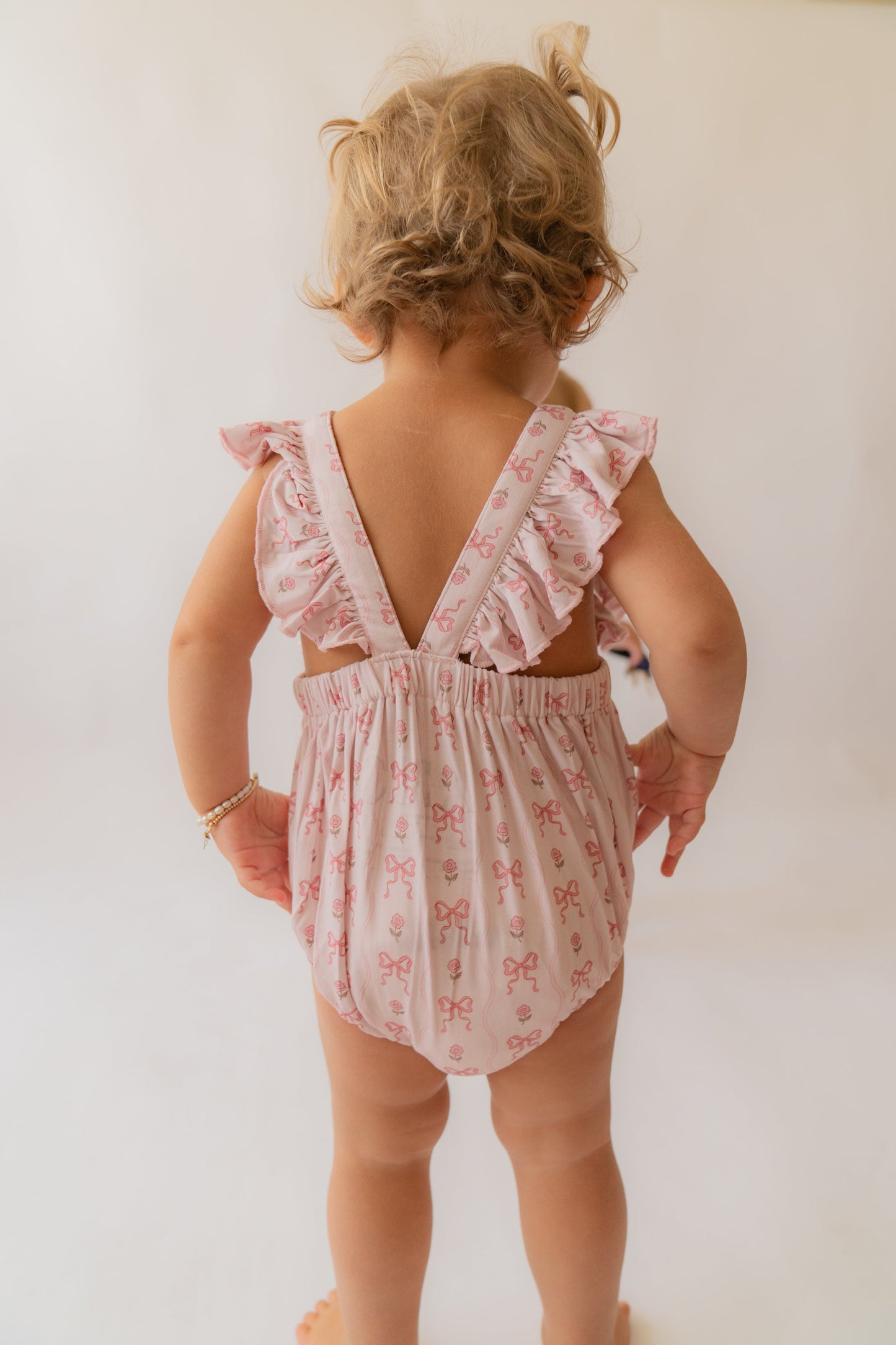 Ruffle Romper Outfit - Bows