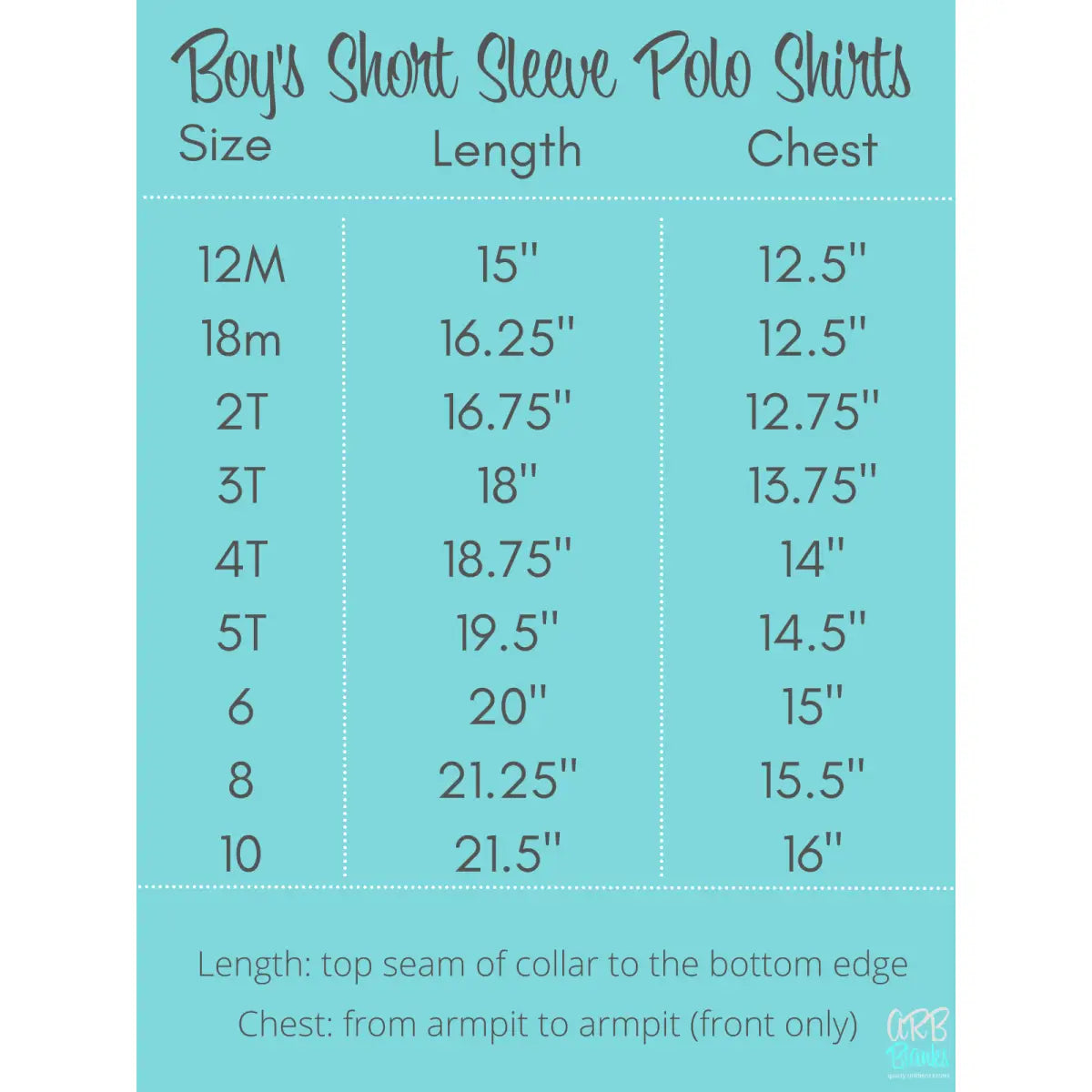 Boy’s Short Sleeve Polo Shirts - ARB Blanks