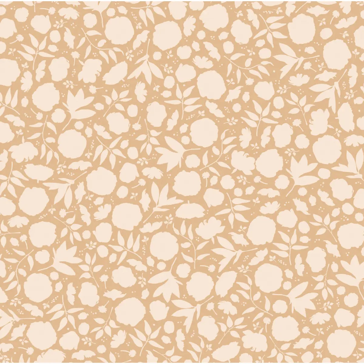 Brea Wallpaper - Floral Pattern - by Mackenzie Nelson - Sample 1 foot by 1 foot / Tan - Loomwell Home Goods