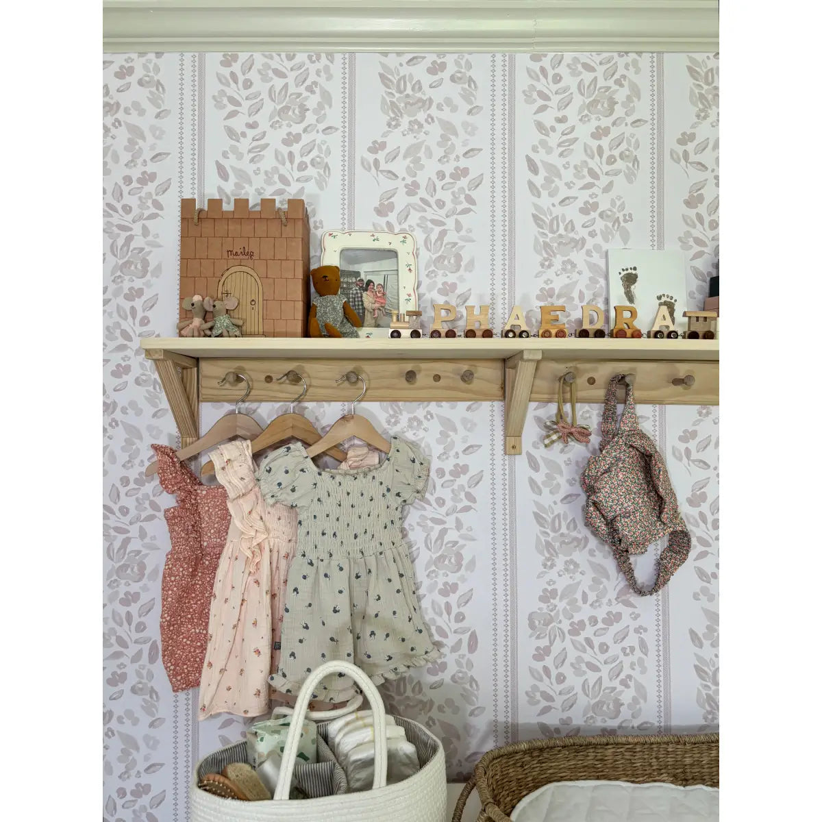 Bridget Wallpaper - Wide Cottage Stripe - by Fox and Pebble - Loomwell Home Goods