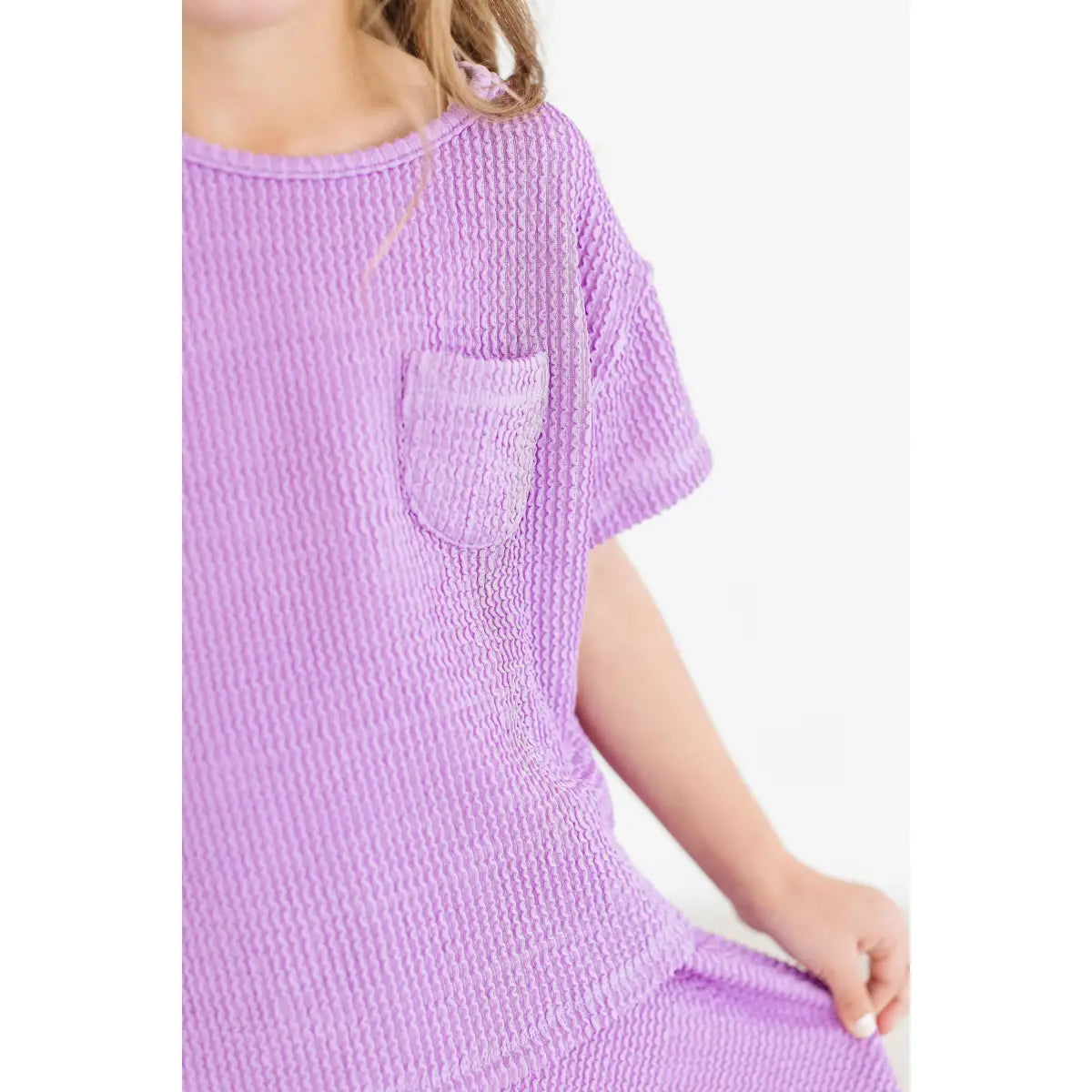 Bright Lilac Scrunchy Pocket Tee - Mila & Rose ®