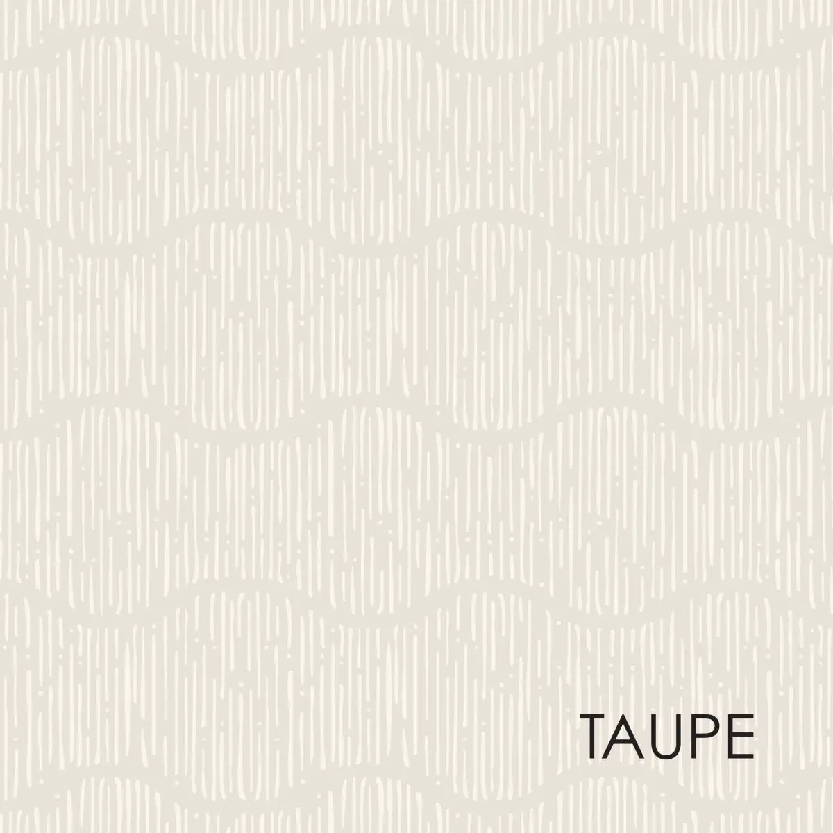 Brooks Wallpaper - Pastel Wavy Lines for Baby - by Erin Silliman Designs - Sample 1 foot by 1 foot / Taupe - Loomwell