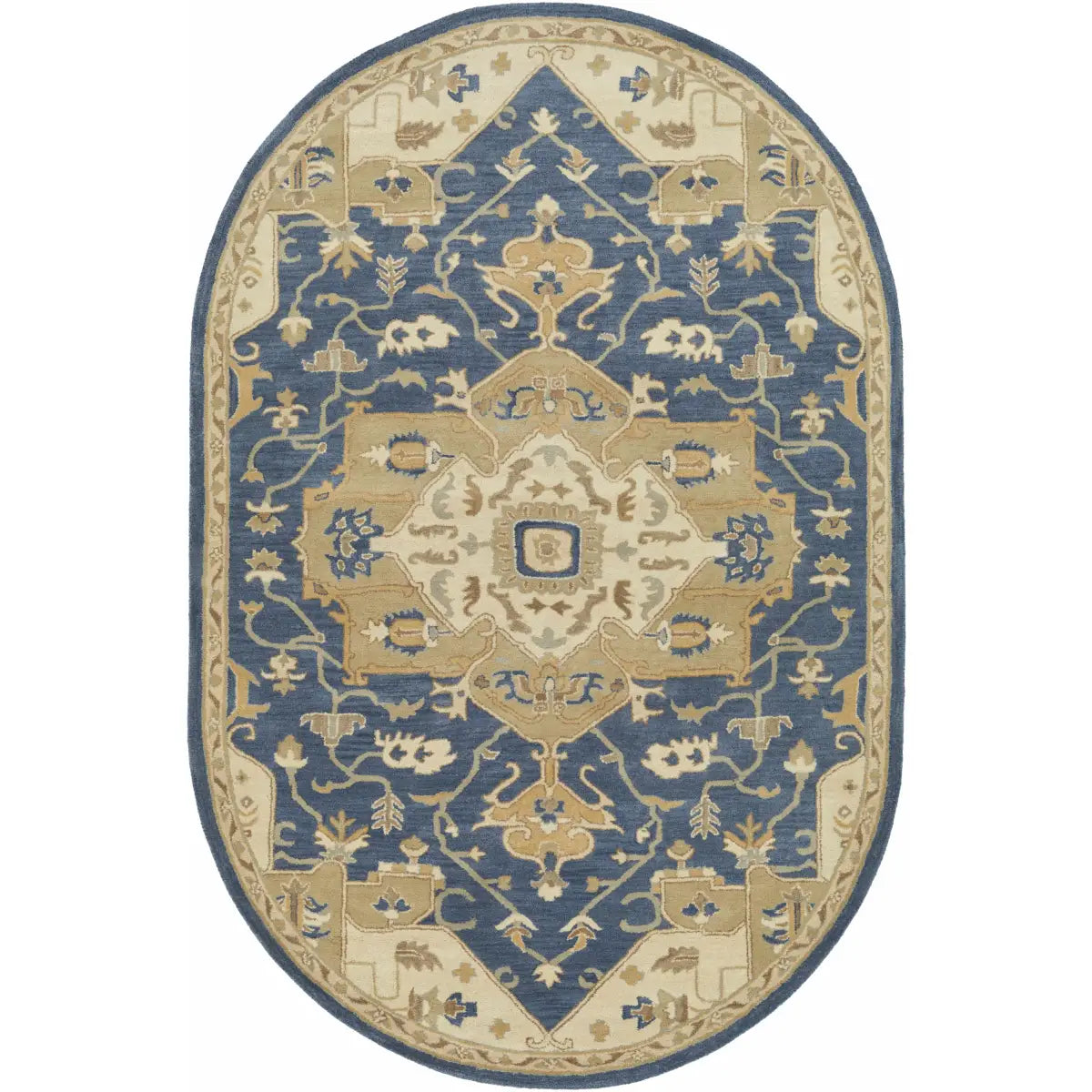 Broomfield Hand Tufted Blue Wool Rug - Boutique Rugs