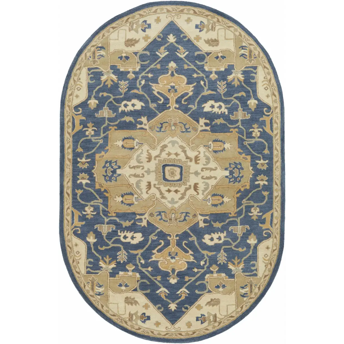 Broomfield Hand Tufted Blue Wool Rug - Boutique Rugs