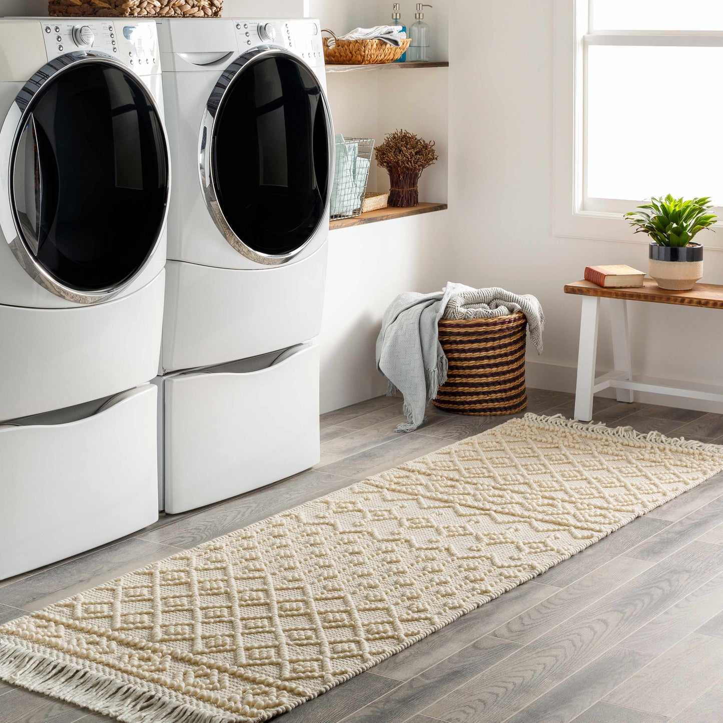 Brothers Beige Wool&Cotton Rug - Boutique Rugs