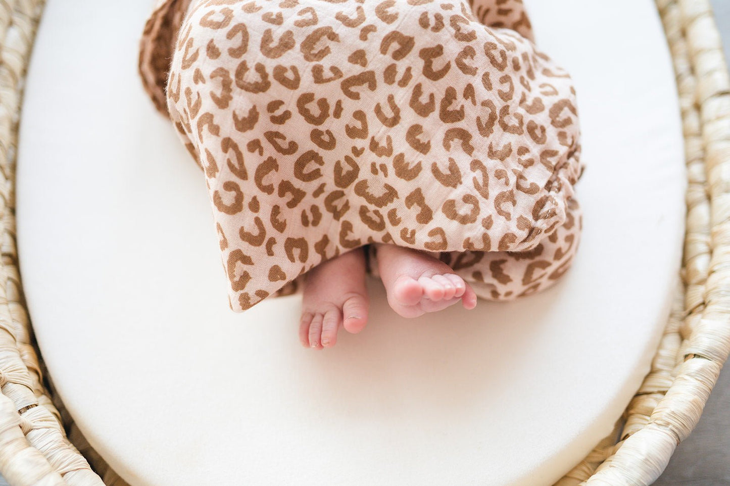 Brown Leopard Swaddle Blanket - Harp Angel Boutique