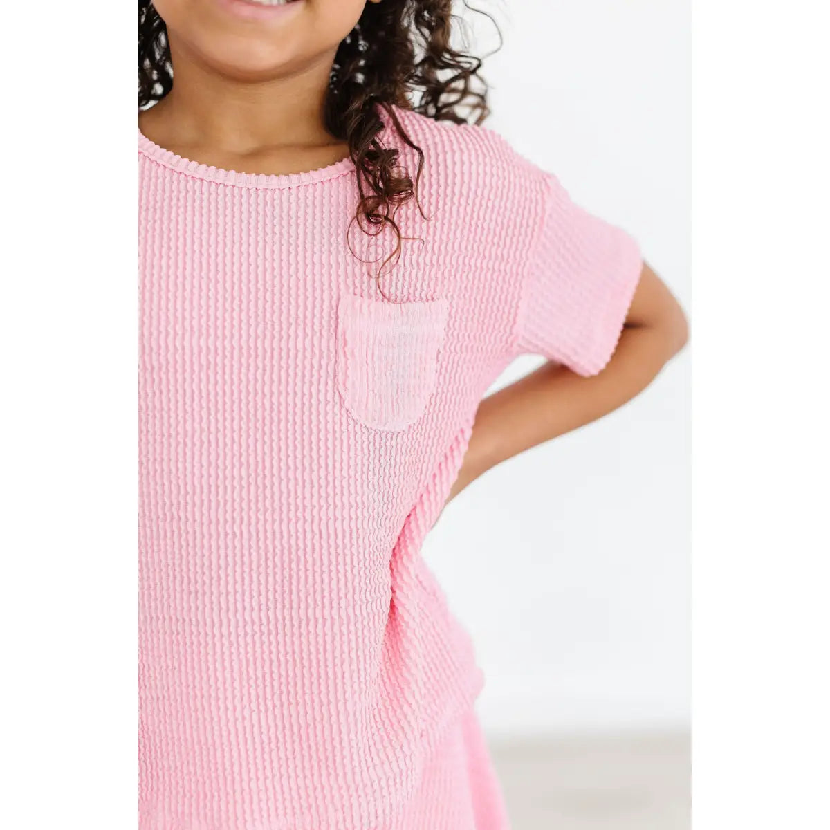 Bubblegum Pink Scrunchy Pocket Tee - Mila & Rose ®