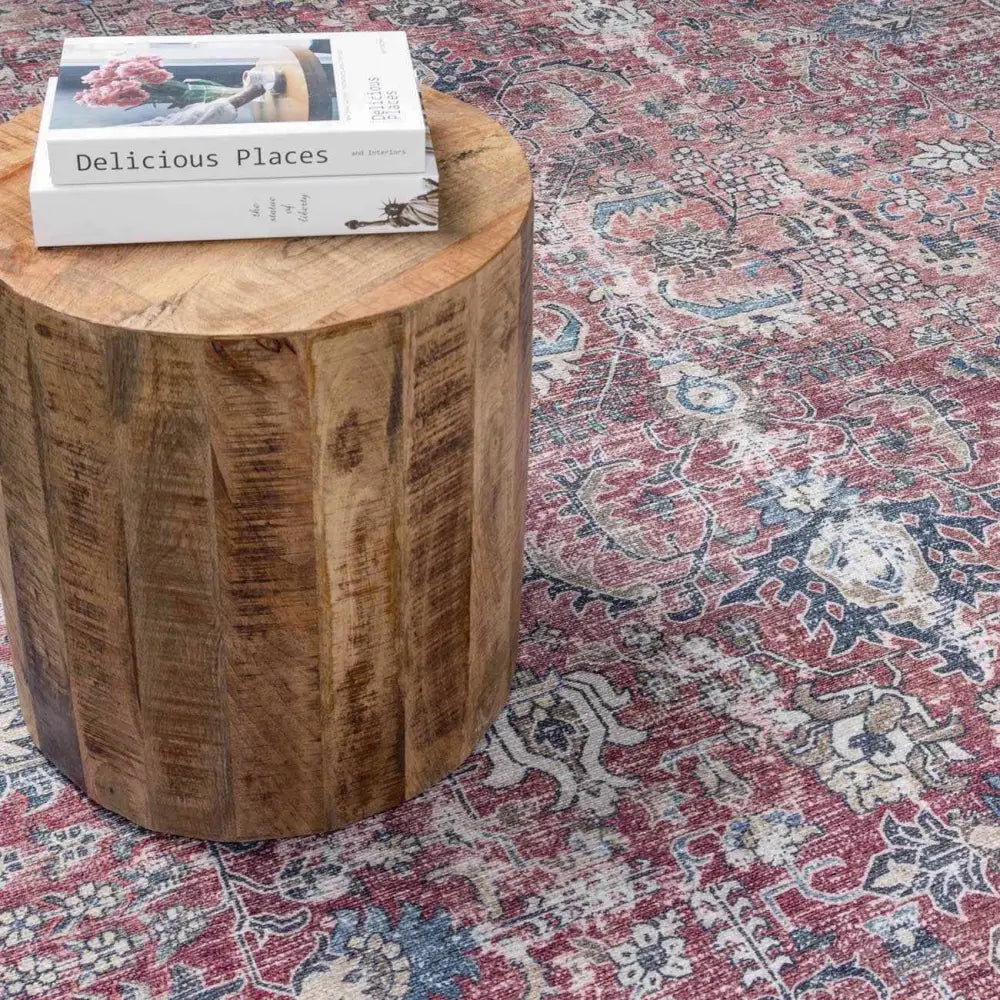 Burgundy Holi-2303 Washable Area Rug - Boutique Rugs