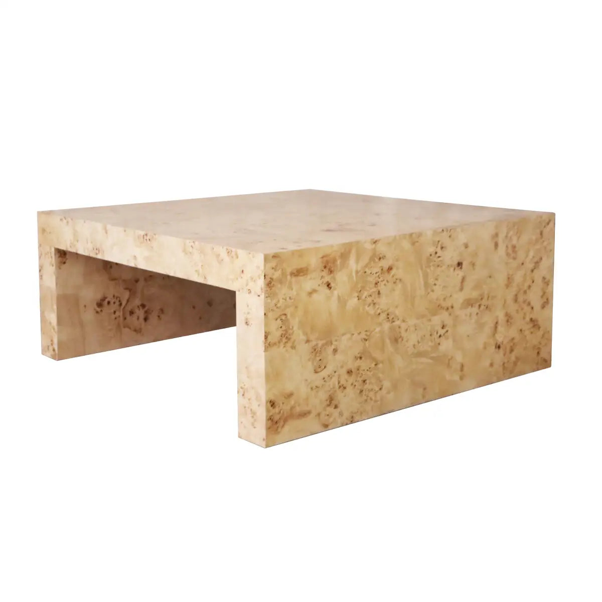Burl Wood Modern Coffee Table - Square - Ave Home