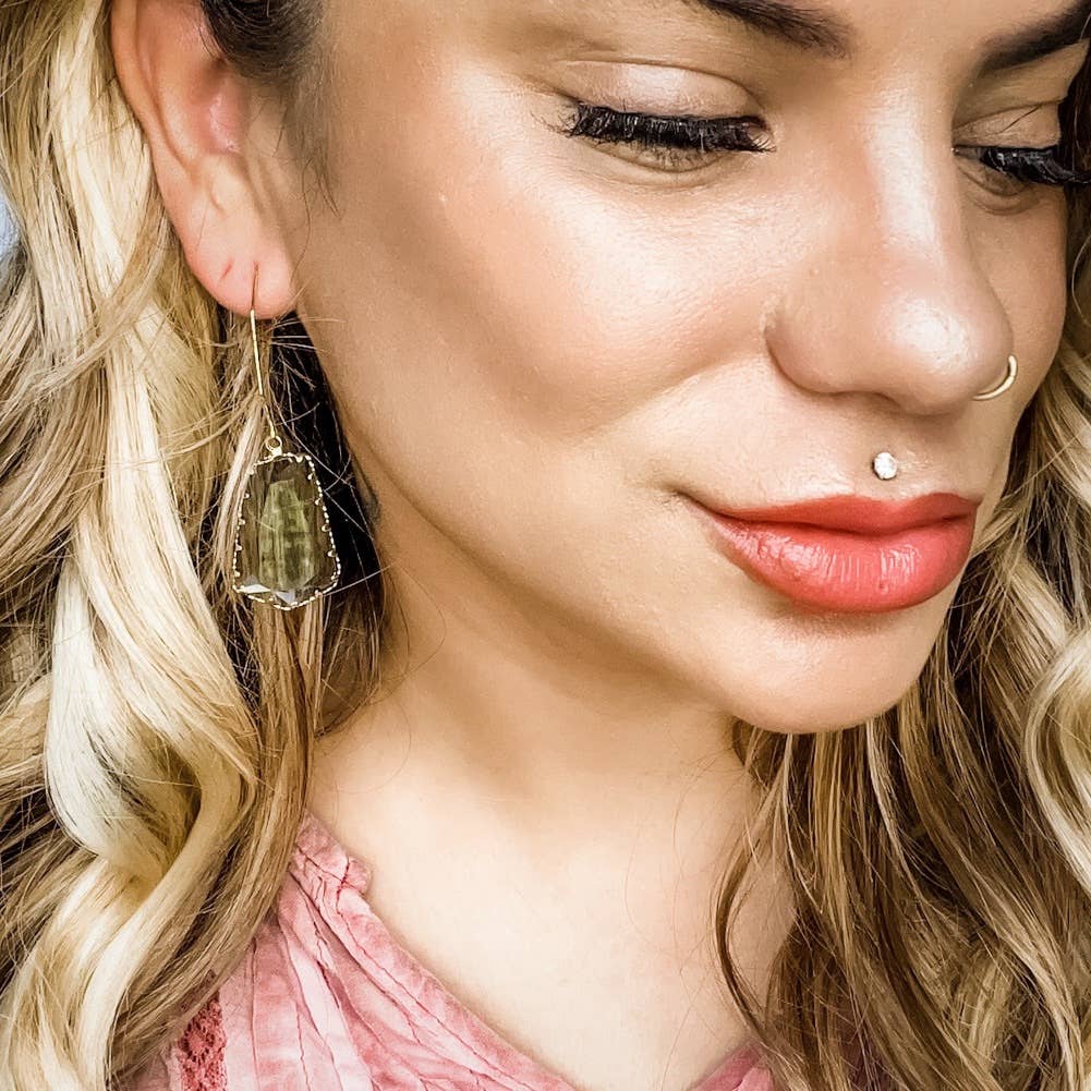 ’Prism’ Earrings in Slate Smoke