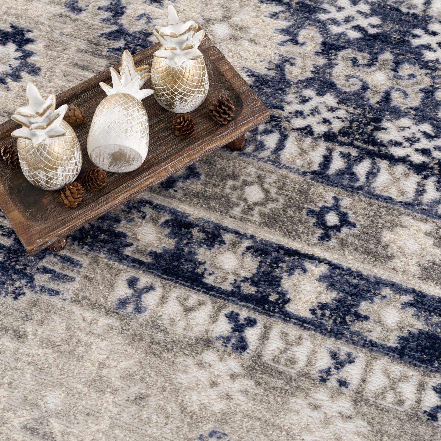 Bindi Navy Area Rug - Boutique Rugs