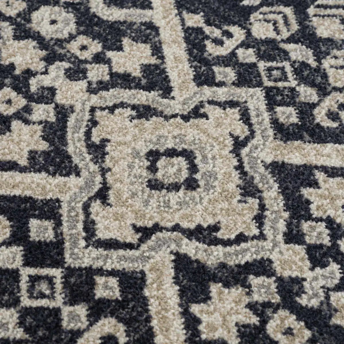 Cabacungan Cream & Gray Washable Area Rug - 6’7’’ x 9’ Rectangle - Boutique Rugs