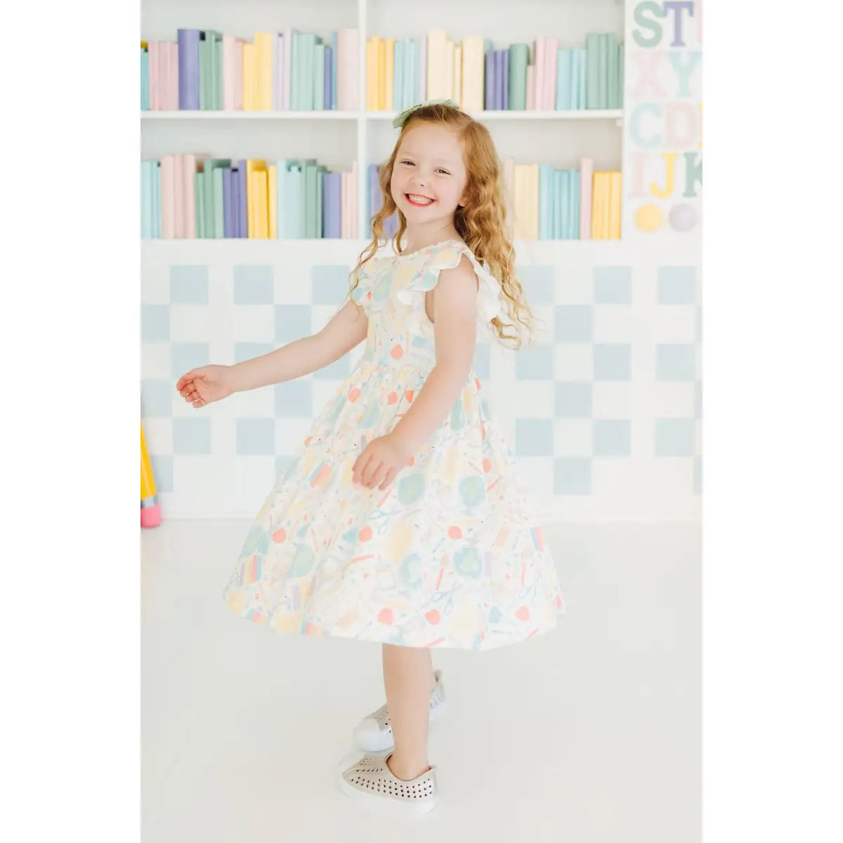 Campus Cutie Flutter Sleeve Twirl Dress - Mila & Rose ®
