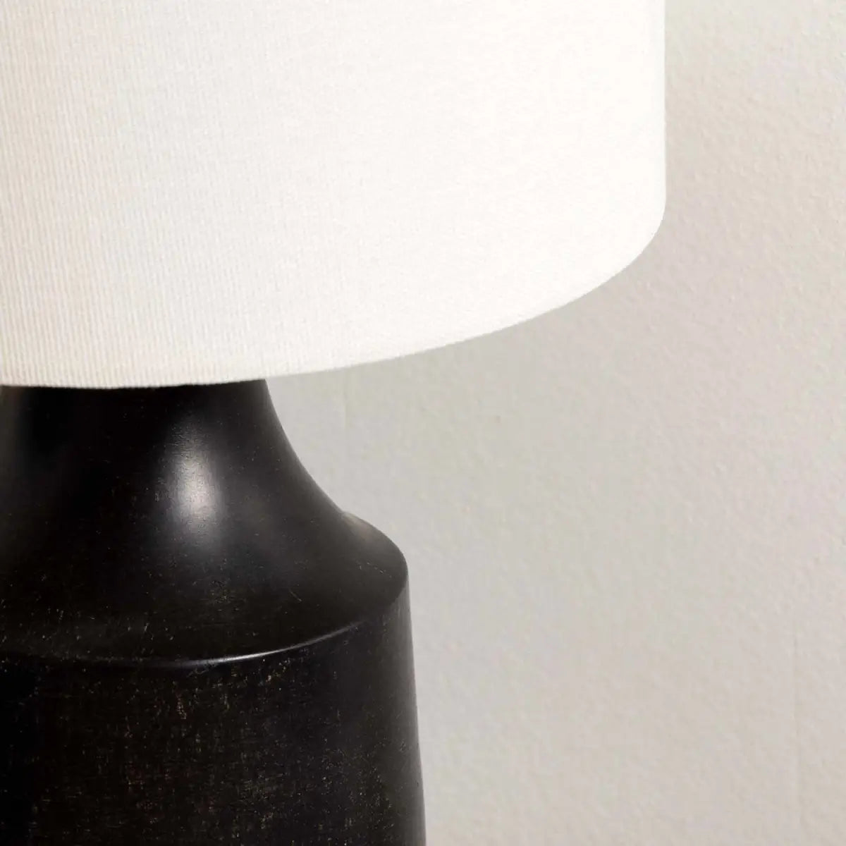 Canayan Black and Natural Resin Table Lamp - 18’’H x 8’’W x 8’’D - Boutique Rugs