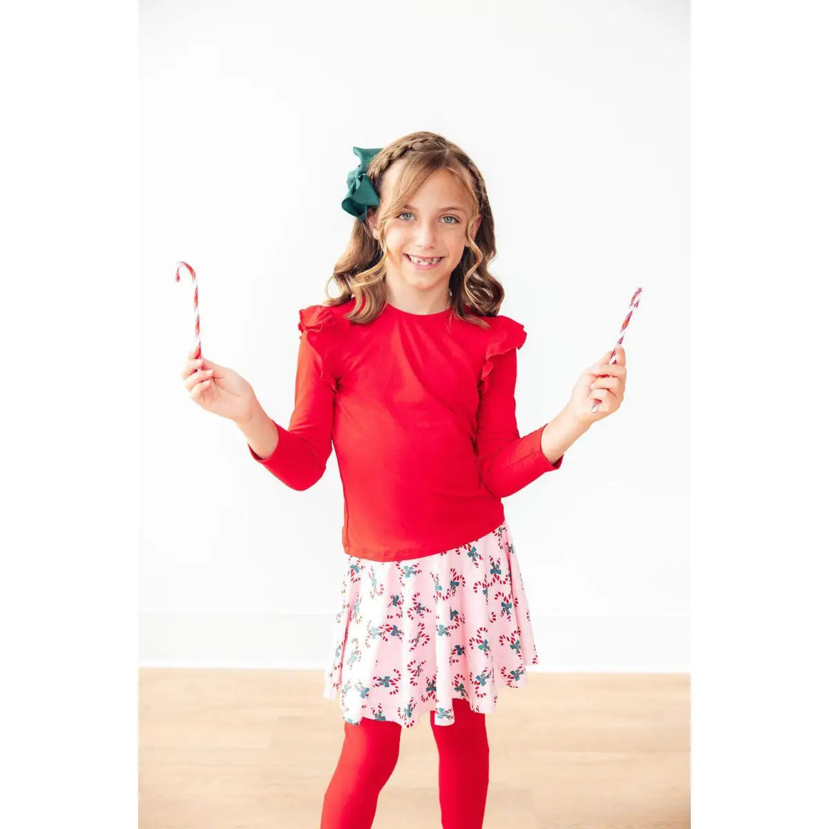 Candy Cane Cutie Twirl Skirt with Leggings - Mila & Rose ®