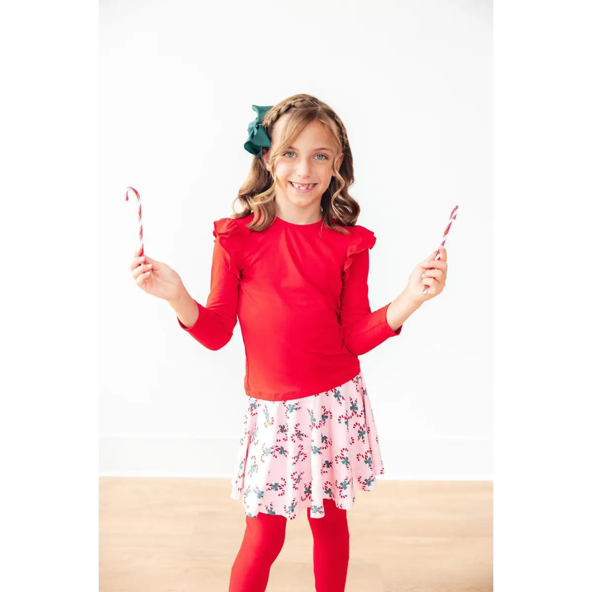 Candy Cane Cutie Twirl Skirt with Leggings - Mila & Rose ®