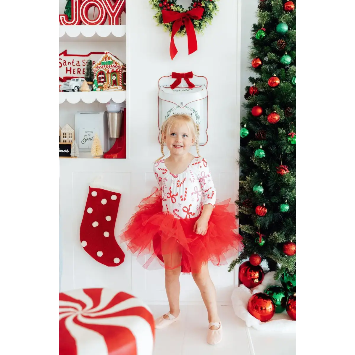 Candy Cane Lane 3/4 Tutu Leotard - Mila & Rose ®