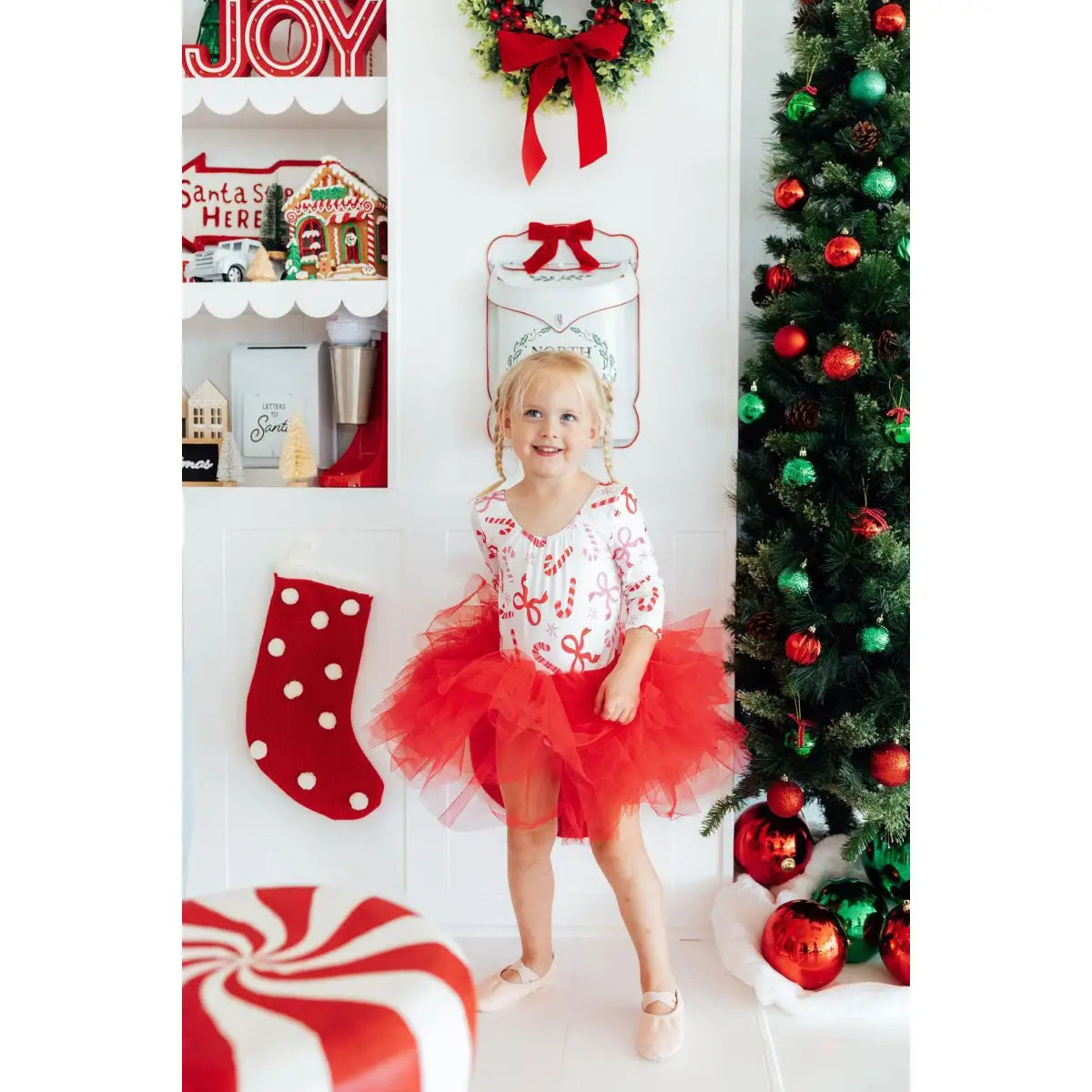 Candy Cane Lane 3/4 Tutu Leotard - Mila & Rose ®