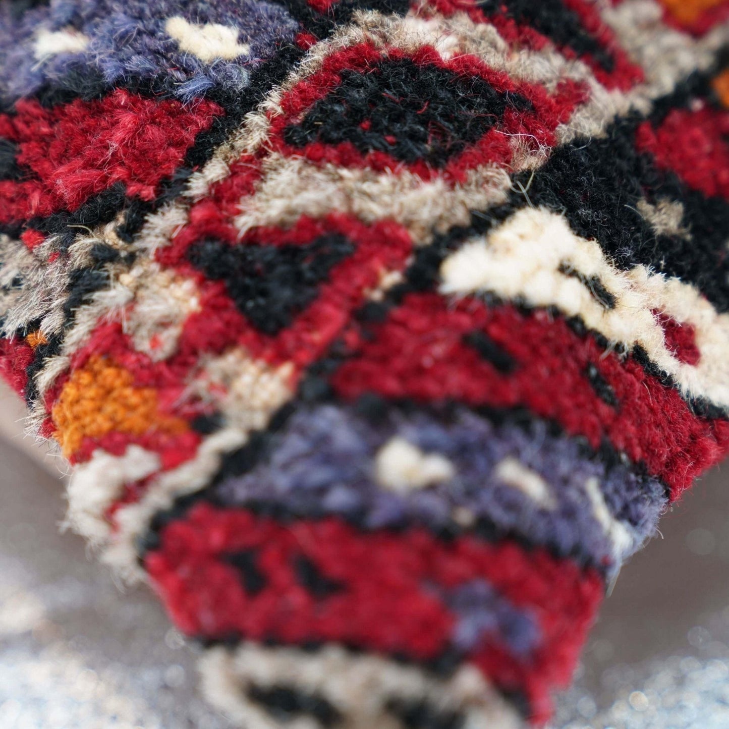 Canvello Antique Handmade Rug Wool Pillow - 14’’x14’’ - Canvello