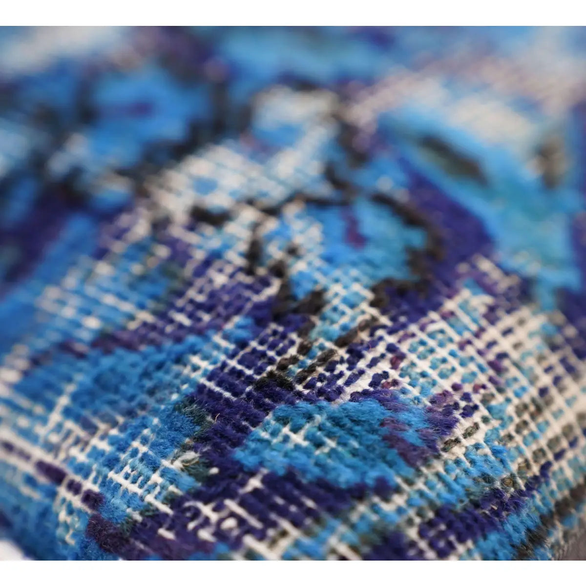 Canvello Antique Rug Royal Blue Throw Pillows - 16’’x16’’ - Canvello