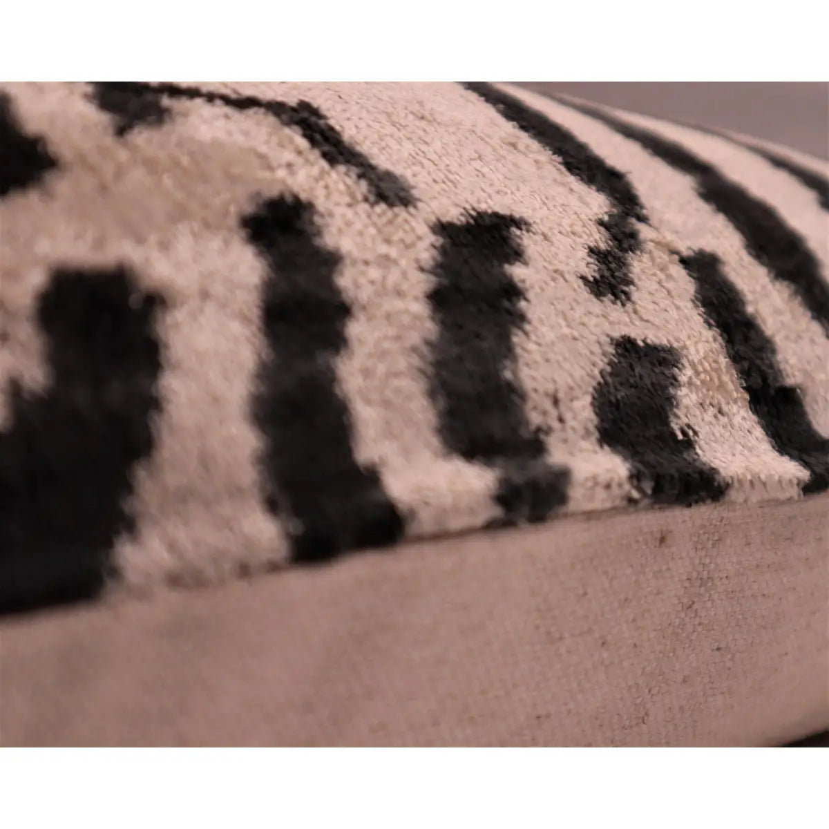 Canvello Black And Beige Tiger Print Throw Pillows | 16 x 24 in (40 x 60 cm) - Canvello