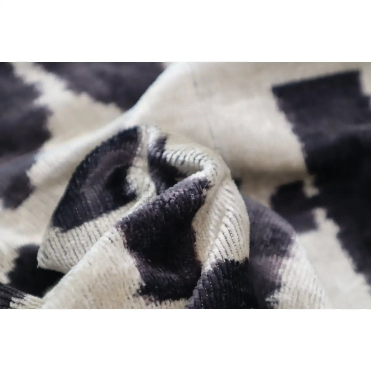 Canvello Black White Handmade 16x24 Silk Velvet Pillow Organic Veg Dyed Down/Feather Filled - Canvello